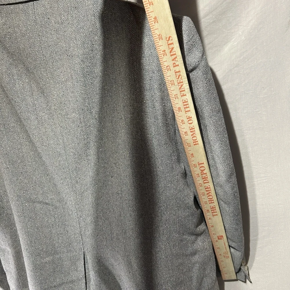 Vintage John H Craigmiles 48R Blazer Grey Herringbone Sport Coat Suit Jacket
